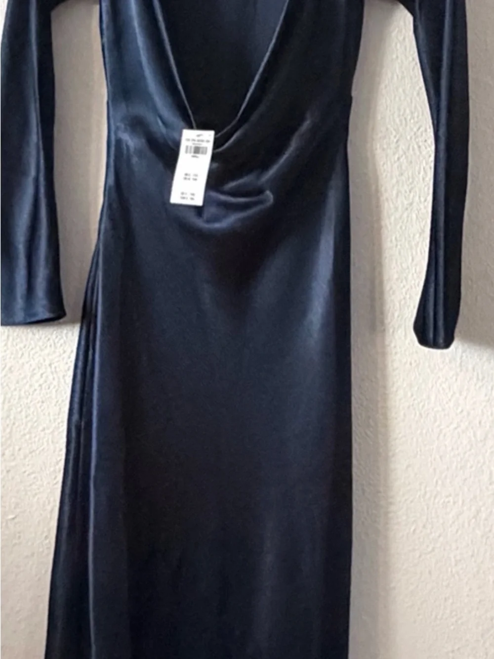 Abercrombie & Fitch Midnight Navy Satin Maxi Dress